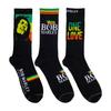 Bob Marley Unisex Adult Logos Crew Socks (Pack of 3)