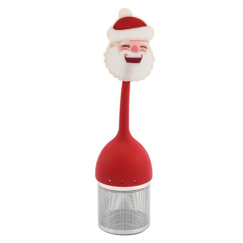 Silicone Tea Infuser Tea Filter Christmas Series Tea Strainers Reusable Tea Infuser Tea Strainer 6 Styles for Kitchen