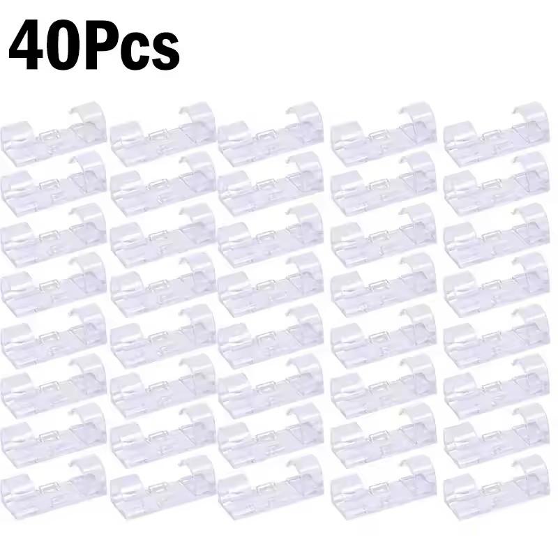 Cable Organizer Clips Wire Holder Self Adhesive Desktop Cord Management for PC Mouse USB Power Cord Fixer Wall Car Home Office
