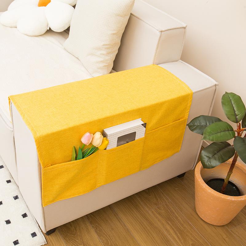 Ins Sofa Handrail Cover Cloth Modern Style Imitation Linen Dust Towel Cover Pad Universal For Summer Non -Slip Towel Cover Cloth