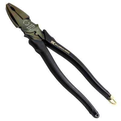 Fujiya Eccentric Power Pliers with 225mm Easy Cutting with Eccentric Levers (Black Gold, Shackle) 3000N-225BG