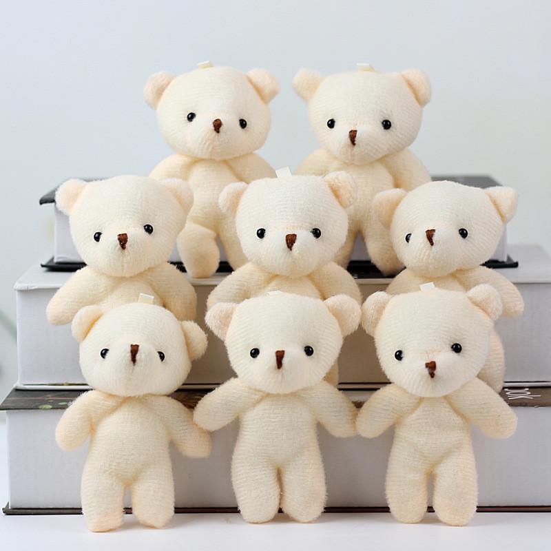 Adorable Mini Bear Plush Toy Beige Teddy Stuffed Animal Gift Cute Keychain