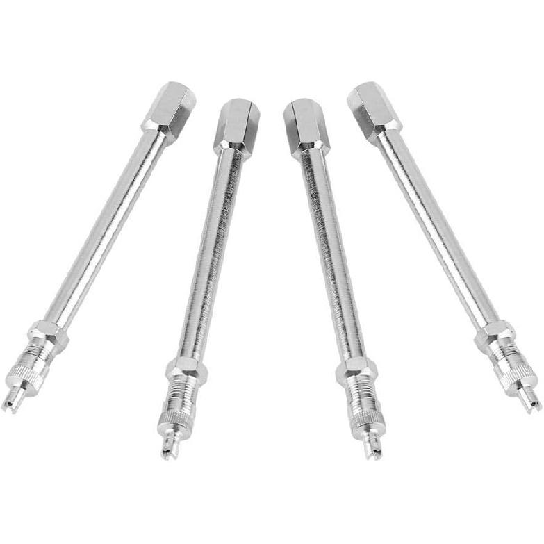 for Valve stem Extensions 4 Pack Tyre Valve Extender, 100mm Car Truck Wheel Valve Extension Extender Stem Wheel Valve Stem Extension Adapter