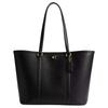 Bolsa 28 Metal Logo Snap Closure Polished Pebbled Leather Tote Bag Shopping Bag Tote Large Women's Black