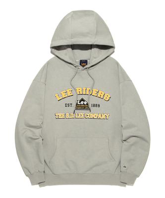 Arch Lettering Graphic Hoodie Beige