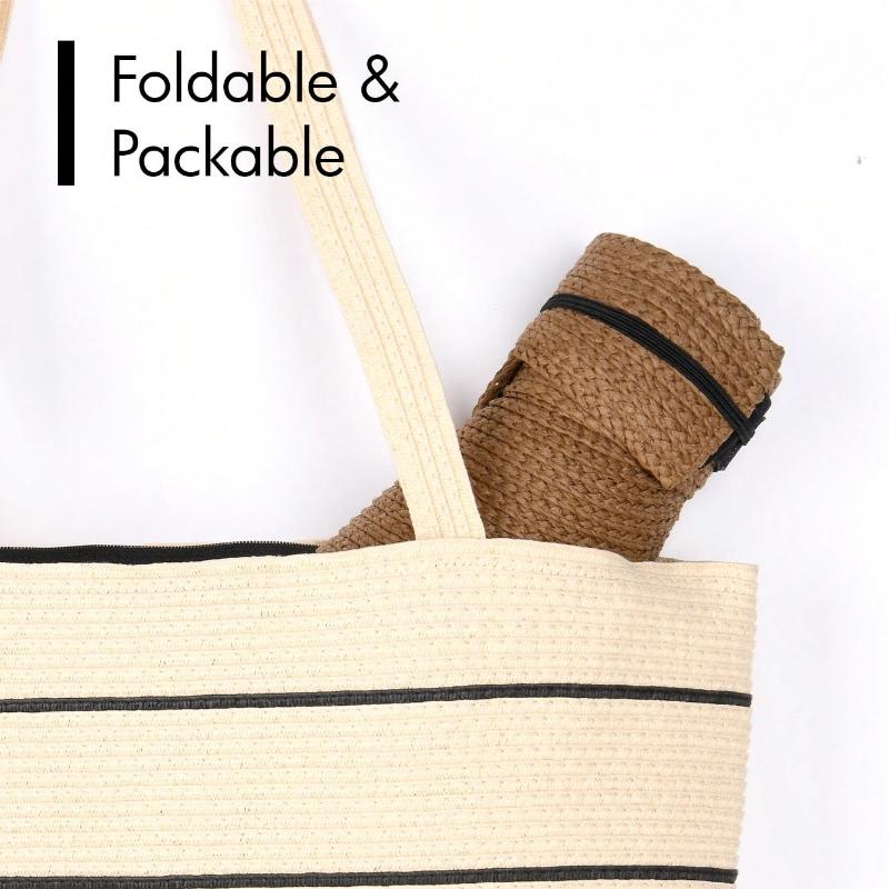 1pc Adjustable Empty Top Straw Hat,Summer Unisex UV Protection Foldable Wide Brim Sun Hat,Casual Versatile Bohemian Retro Street