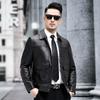 Haining Leather Leather Jacket Men's Lapel Slim Short Leather Jacket First Layer Cowhide Business Casual Spring and Autumn Thin Coat