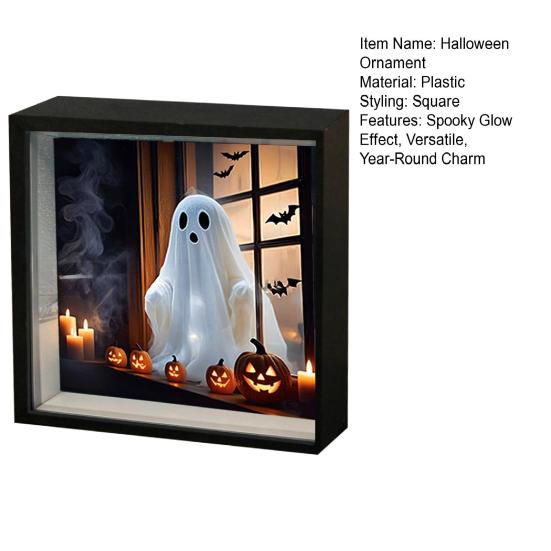 Halloween Duch Noční světlo Malování Fotorámeček 3D Plamen Hororová Panenka Svítící Album LED Stolní Dekorace Světlo do Ložnice