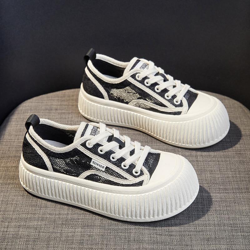 Big head canvas shoes platform spring new shoes autumn muffin bread biscuits casual board shoes