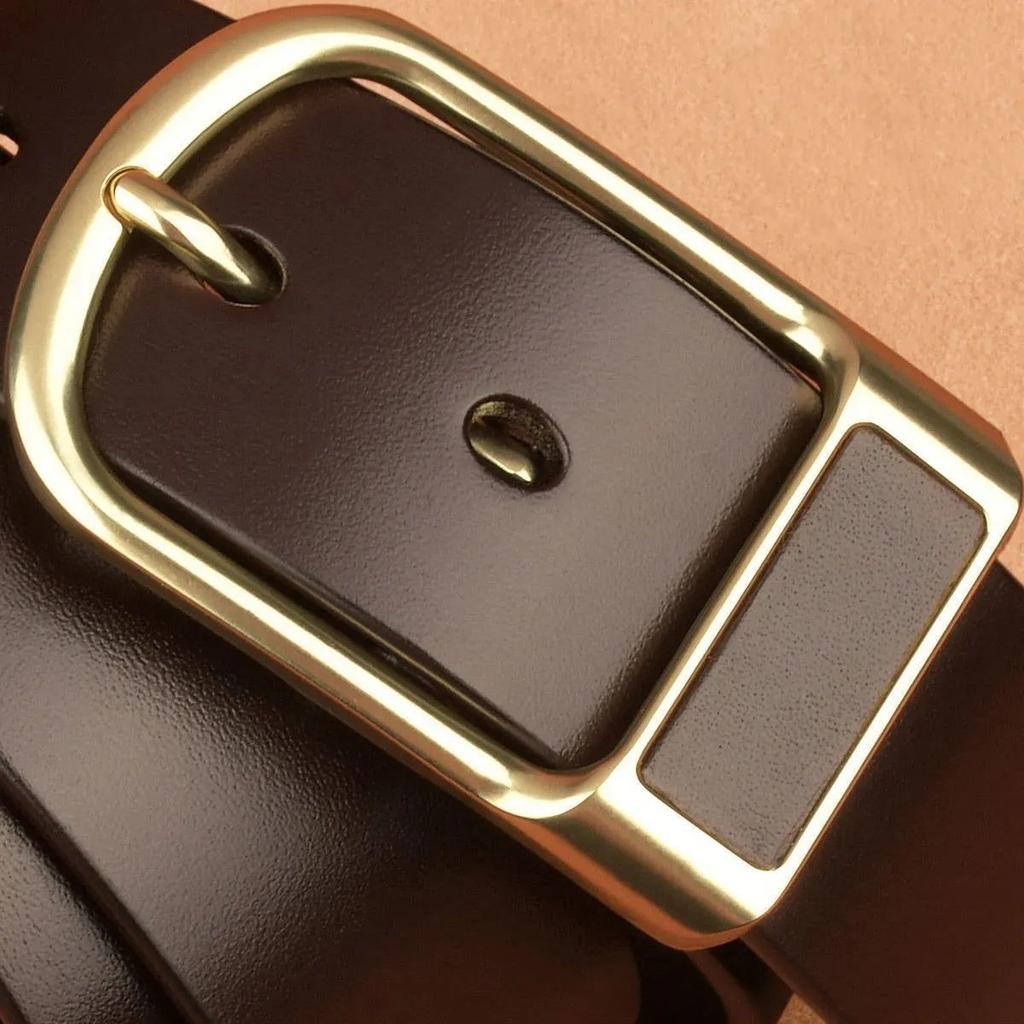 Single Men's Leather Alloy Buckle Belt, Fashionable, Casual, Simple, Personalized, Business Retro, Classic, Versatile and Trendy