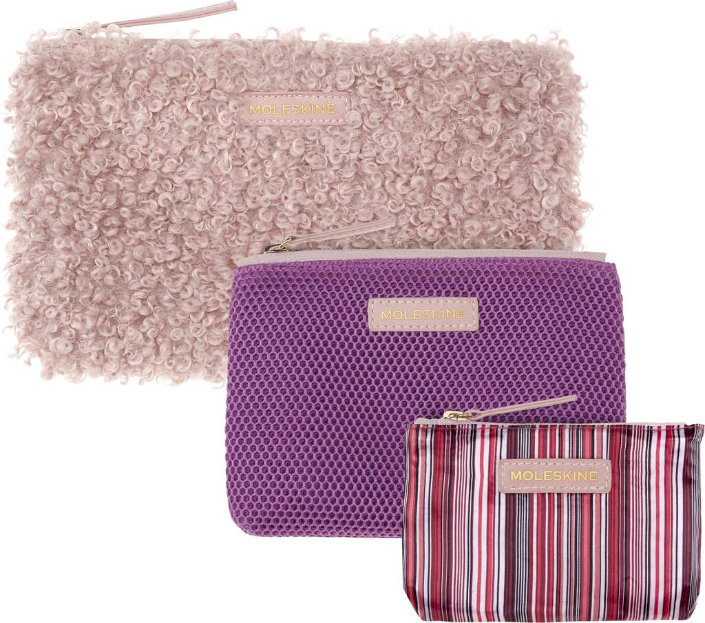 Moleskine Textile Backpack with Laptop One Size Women's 4-Piece 13-Inch Storage, ET22FLBK3D22, Pink,