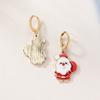 A New Christmas Cute Santa Earrings Animation Elegant Fashion