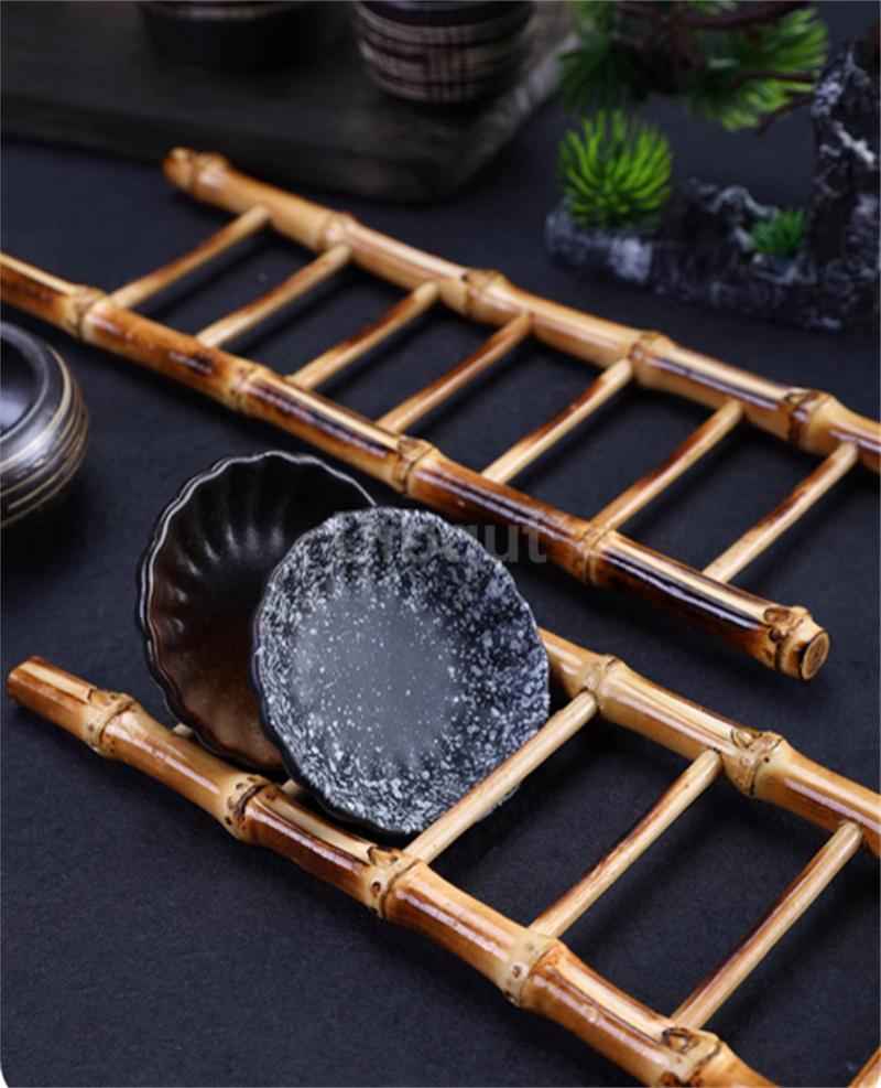 Sashimi sushi mořské plody talíř dekorace bambusový žebřík kreativní hotel studené pokrmy ozdoba umělecká koncepce ozdoby