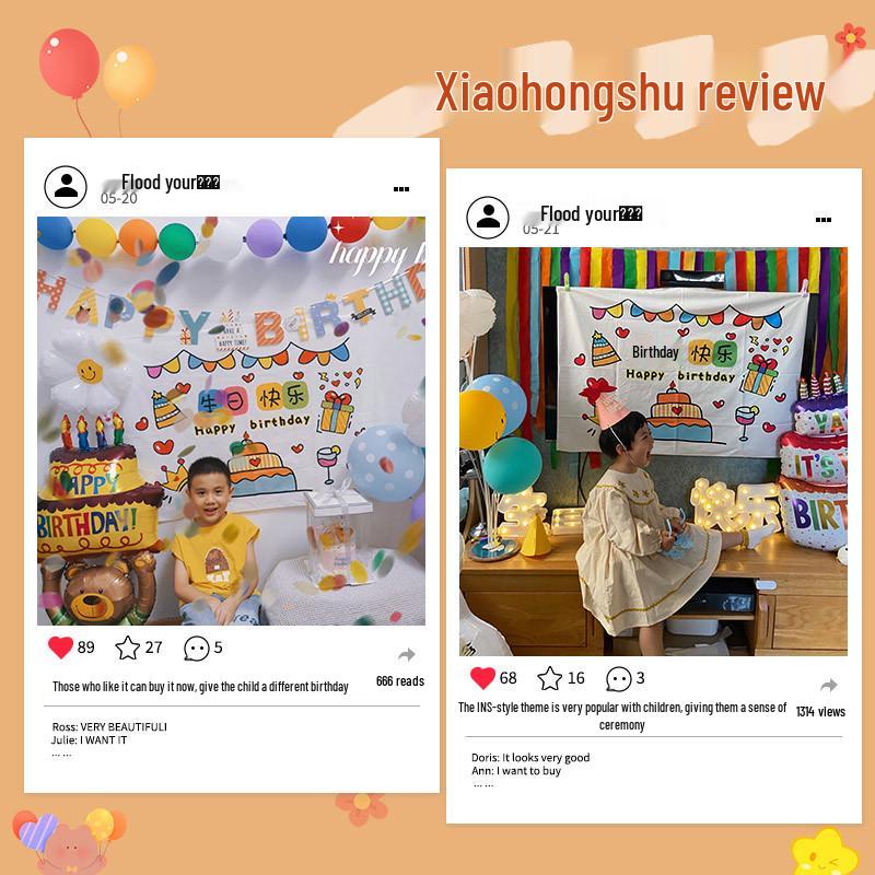 Baby's First Birthday Décor - Balloons & Party Scene for Boys & Girls