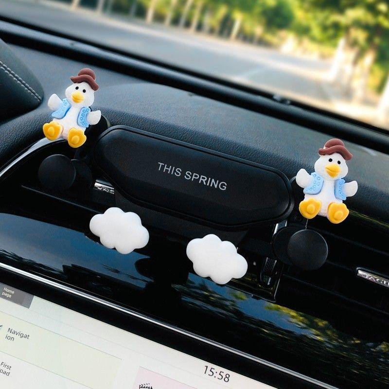 Car Phone Holder 2022 New Model Cute Cartoon Car Air Vent Decoration Navigation Support for Girls