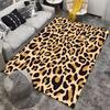 Leopard Print Pattern Carpet with Black Spots on Tan Background for Home Décor. Suitable for use as an anti-slip    for    room and bedroom sofas