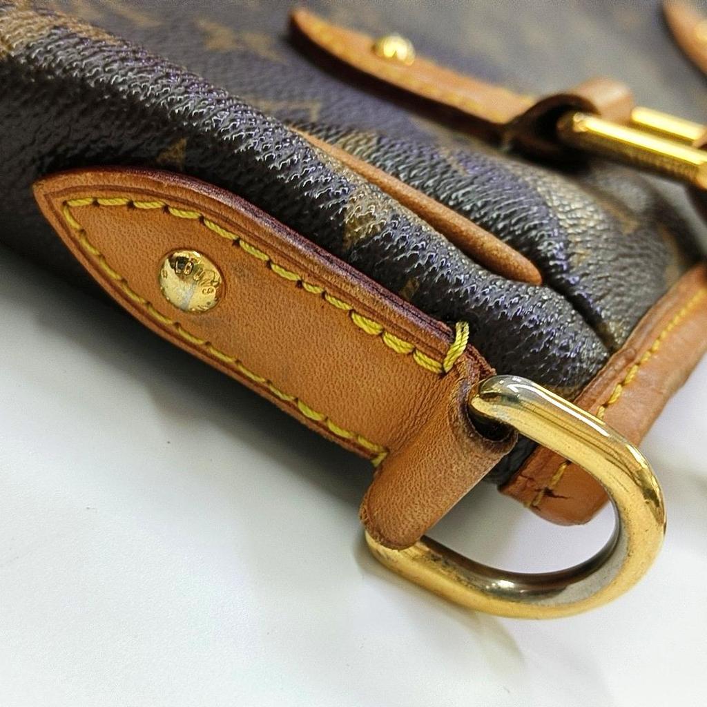 [Pre-Owned] Estrela Medium Brown Coated Canvas Monogram Crossbody Handbag Shoulder Bag - Fair #1PZ8E8Q