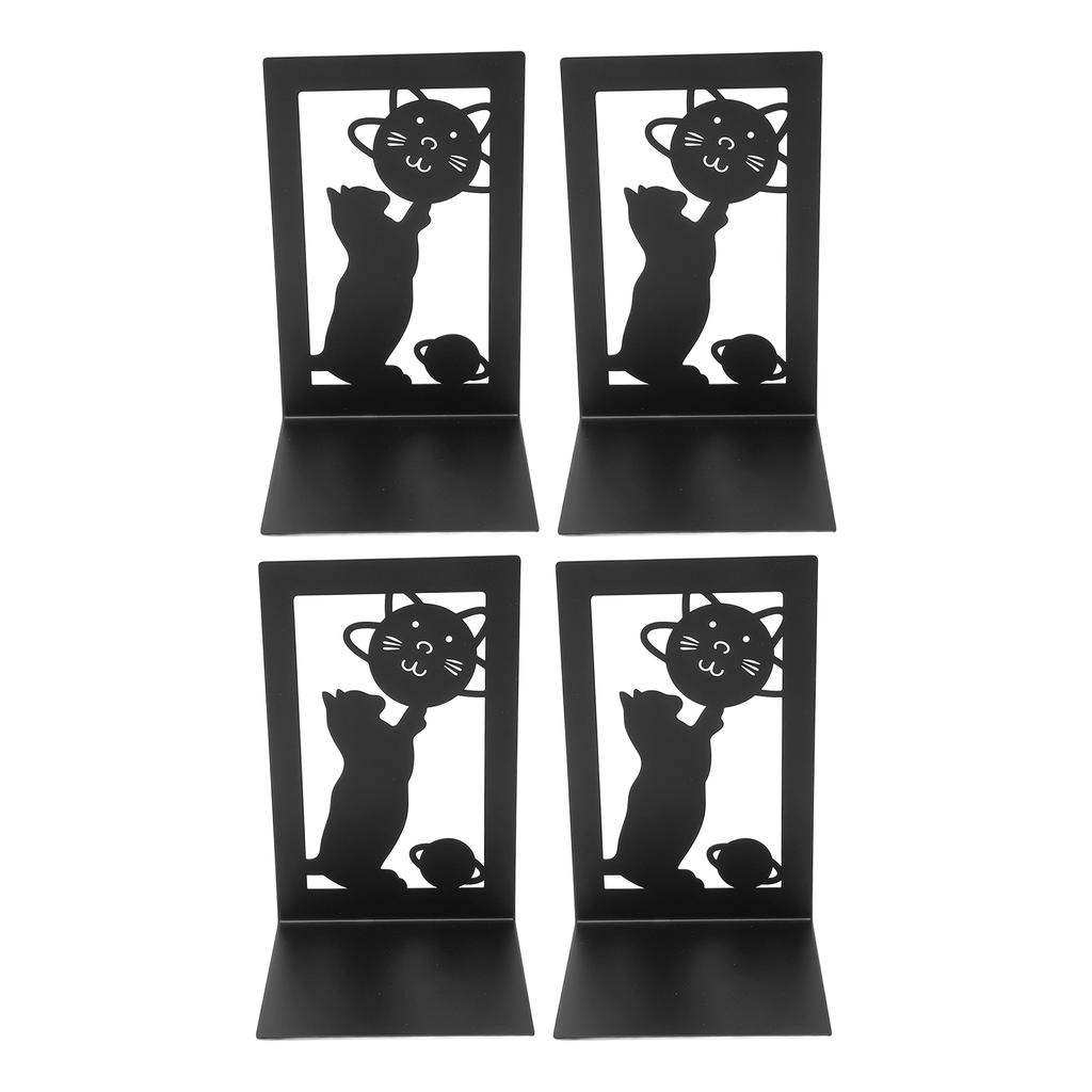 4 Stück Metall Buchstützen Ordentliche Aufbewahrung Beliebige Anpassung Glattere Kanten Antistatische Buchstützen Dekorativ für Zuhause