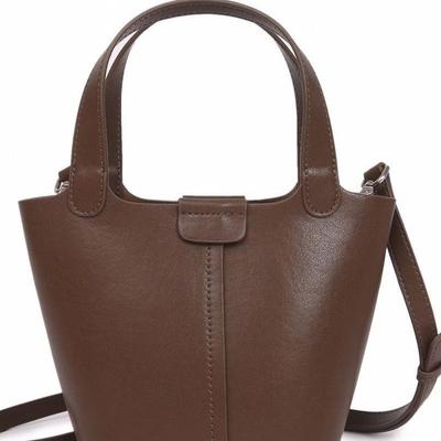 Bags Autumn and Winter New Bucket Bags Vegetable Baskets Women's Bags Genuine Leather Handbags High-end Niche Messenger Bags