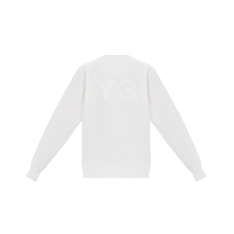 adidas Y-3 Back Logo Crew Neck Sweatshirt Core White Men s FN3372 S