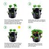 Strawberry Planting Bag 7 Gallons Grow Bag With 6 Side Grow Pocket Portable Tomato Planting Bags Strawberry Pots Planting Pots