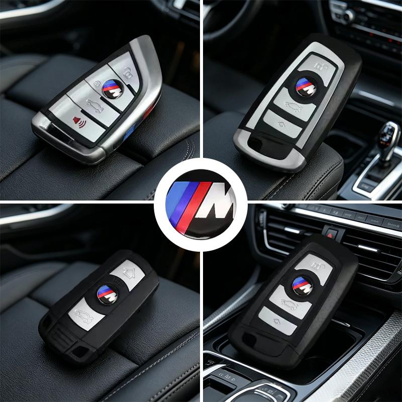 For BMW M 320Li 325Li 330Li 325i E60 E64 E70 E83 E85 E87 E90 E92 E71 11/14MM 3D Car Key Shell Stickers Auto Key Remote Fob Decal HC0