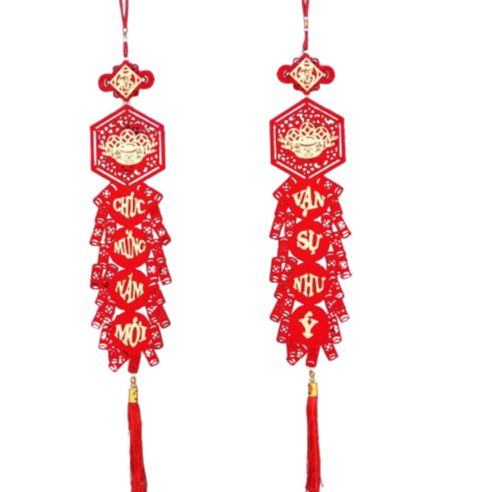 Traditional Vietnamese Spring Festival Couplet Blessing Fu Character Pendants  Wedding Birthday