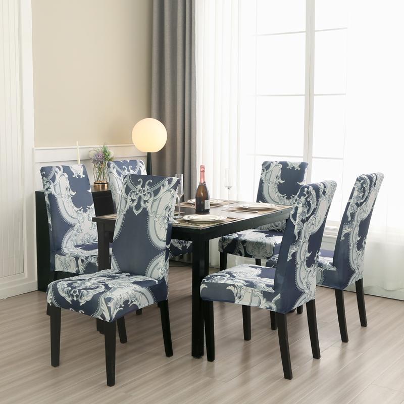 1PC Geometrische Stuhlhusse Elastischer Sitzschutz Stuhlhussen für Esszimmer Küche Hotel Wohnzimmer Hochzeitsbankett