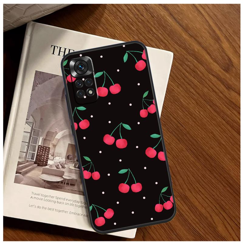 Cherry Pattern Case For Xiaomi Redmi Note 13 9 10 11 12 14 15 Pro Plus Cover For Redmi 15 C 12C 13C 14C 10C