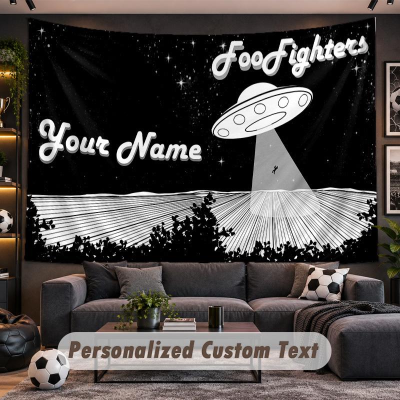 Foo Fighters Personalized Tapestry Support Custom Name, Wall Art Home Decoration