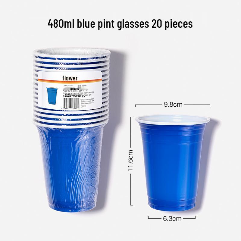 16oz Bellflower Colored Disposable Party Cups for Beer Pong