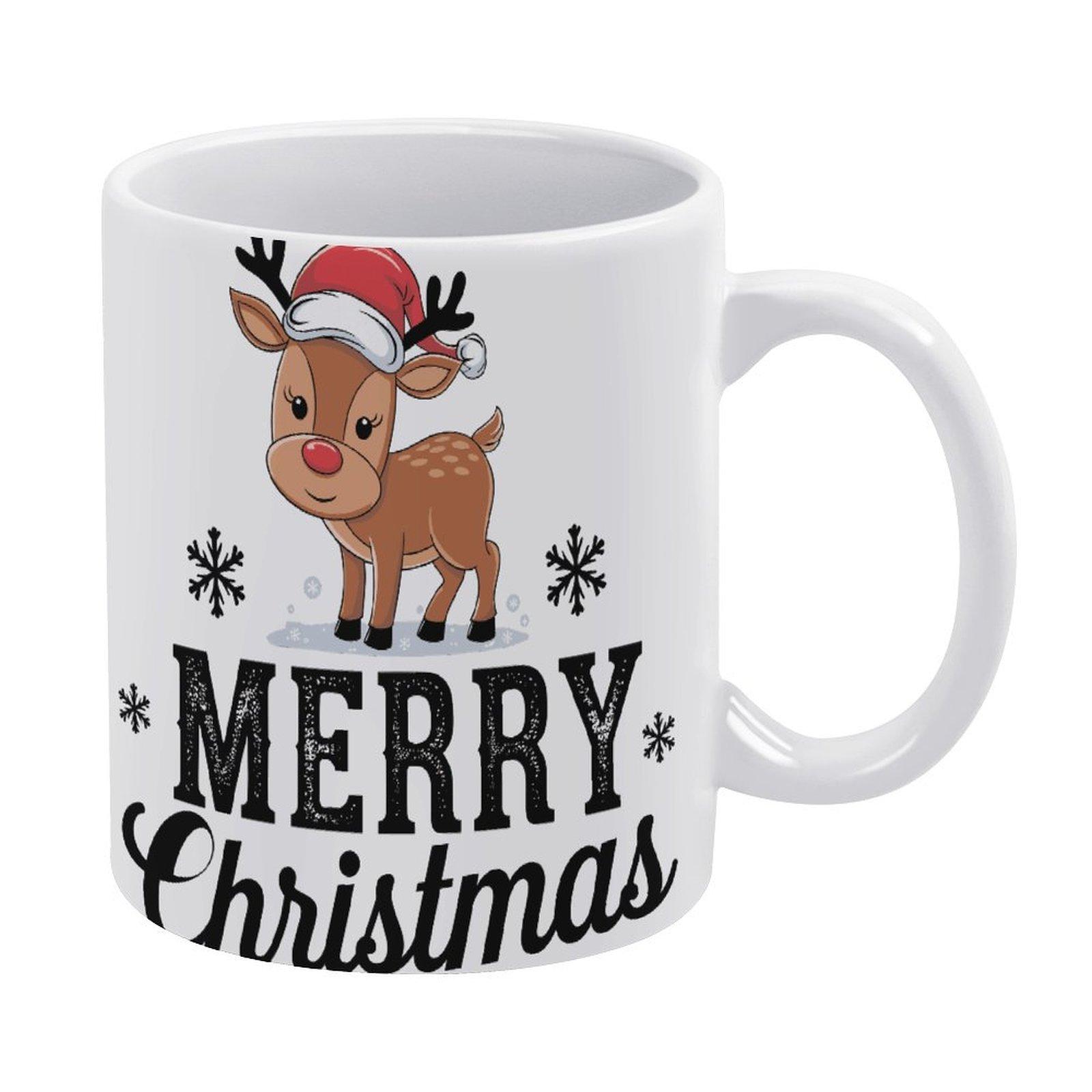 

1 шт. 11 унций пустая керамическая кофейная кружка, чашка с двусторонней печатью, прочное белое покрытие, удобный захват, высококачественная кружка для повседневного использования белый