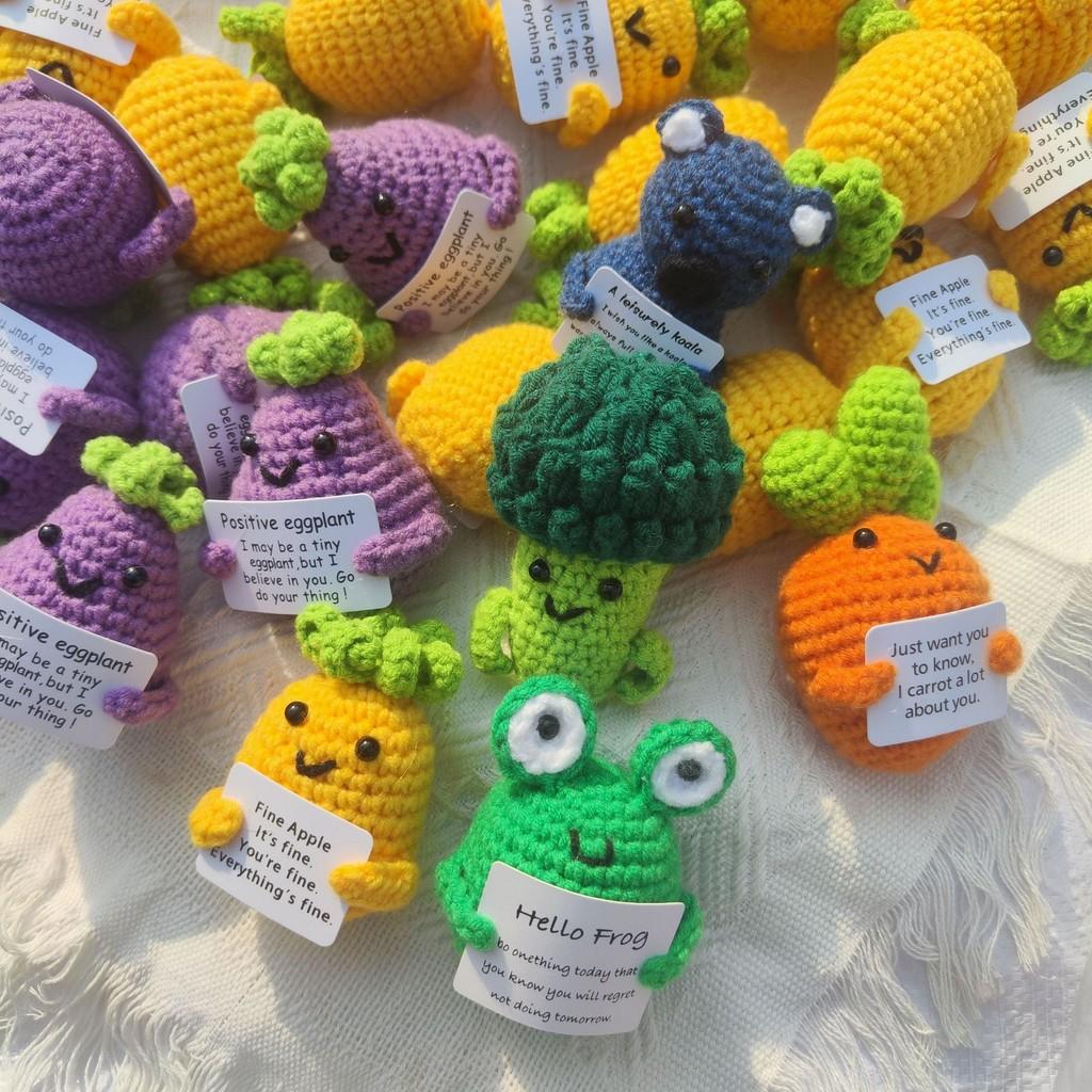 Adorable Crochet Vegetable And Fruit Plush Toy Collection With Colorful Characters