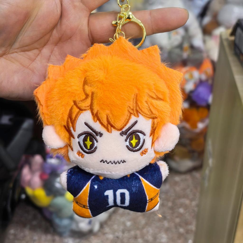 Kawaii New12cm Haikyuu Plush Toy Hinata Shoyo Keychain Tobio Kageyama Yu Nishinoya Bag Pendant Volleyball!! Stuffed Doll Gift