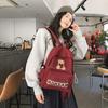 Women's Lightweight Large Capacity School Bag Bear Backpack Junior High School Student Backpack