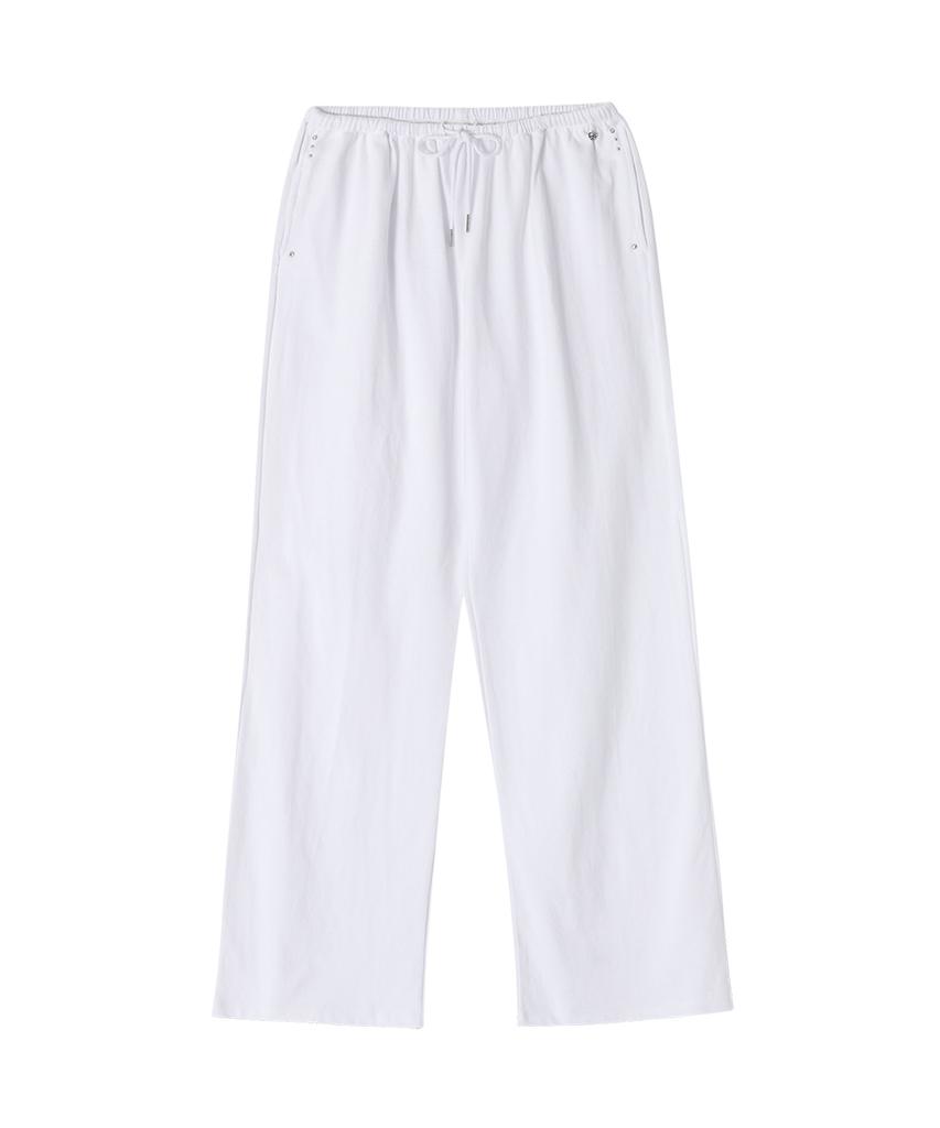 CRANK Studded Cotton Sweatpants_White