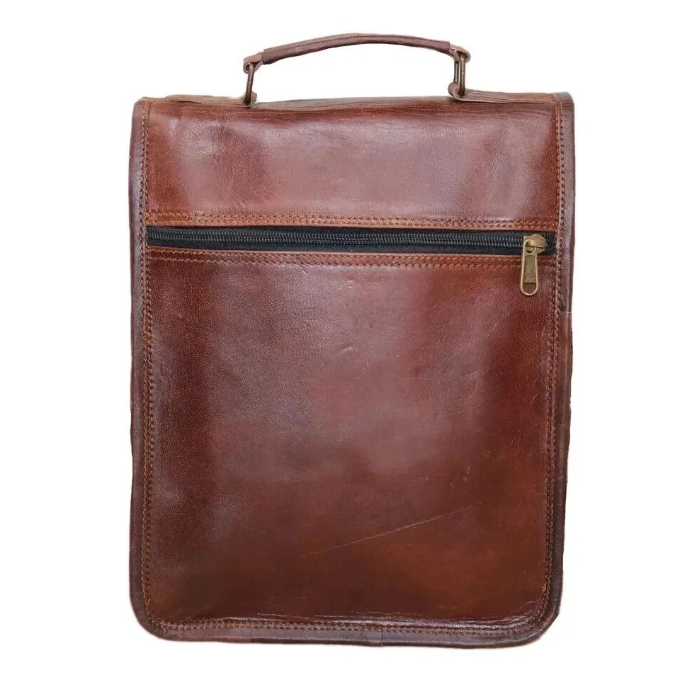 Men's Vintage Rare Find Leather Messenger Shoulder Laptop Bag Briefcase