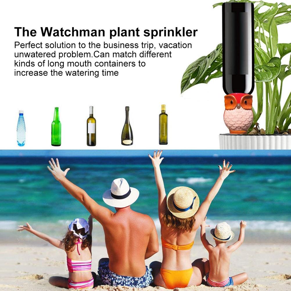 6 st Uggla Växtbevattning Automatisk Vattningspinnar Terrakotta Spiralanordningar för Inomhus och