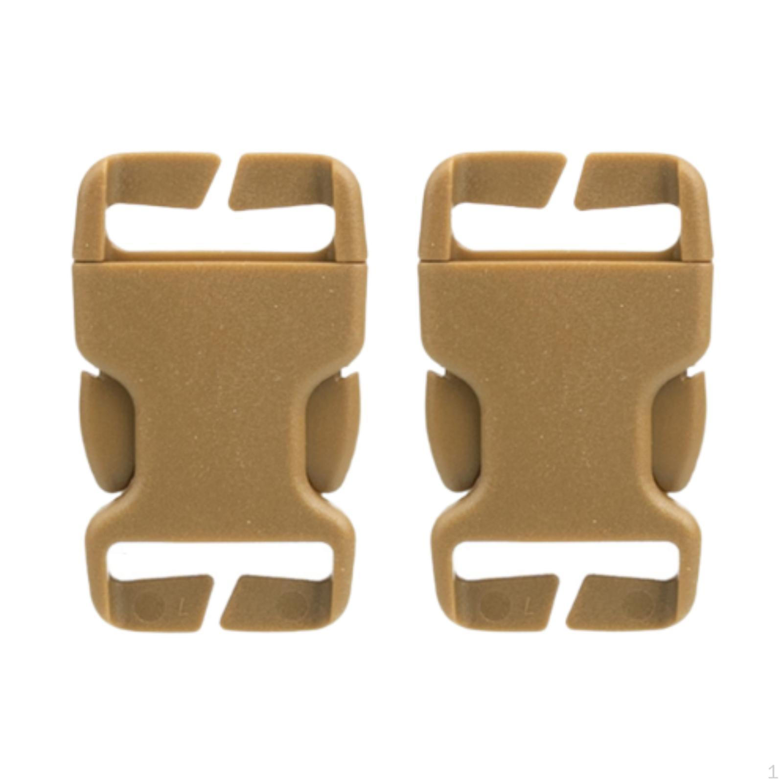 

2 шт. боковые пряжки-клипсы с застежкой-кнопкой для ремня багажа Dark Khaki for 2cm
