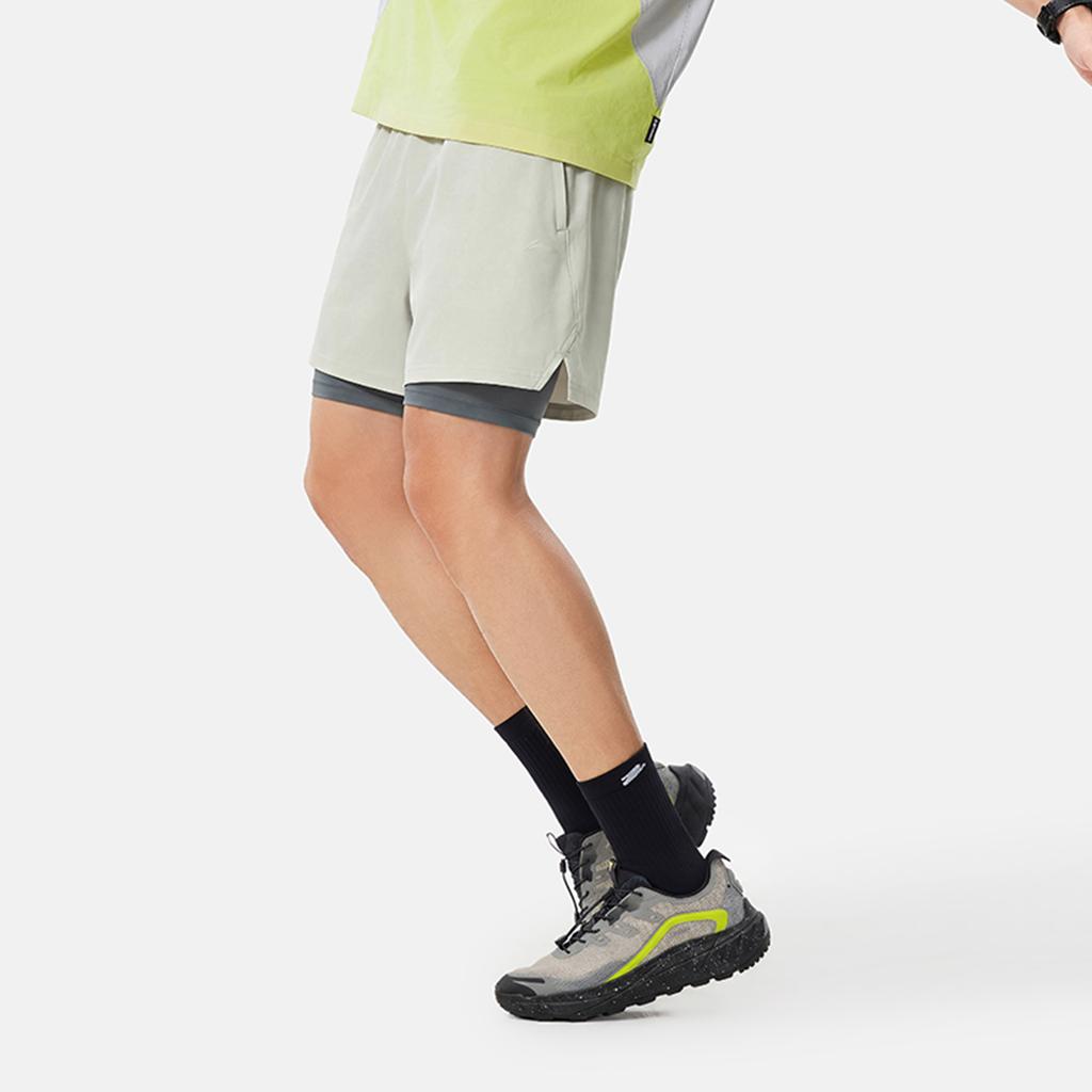 Li Ning Fitness Series Logo Stitching Sports Shorts Men Shorts AKSW245-3