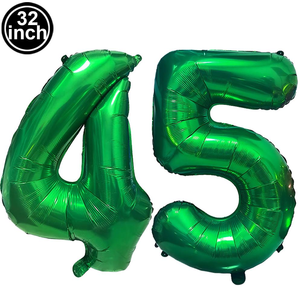 Green Large Numbers Balloon 32 Inch 0 1 2 3 4 5 6 7 8 9 Jungle Birthday Digit Bachelorette Balloons Figure Golob Party Ballon