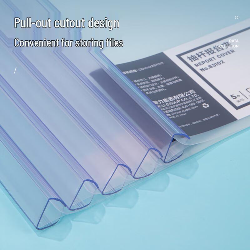 Deli A4 Transparent Report Files (5-pack)