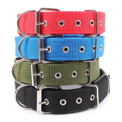 Solide Hundehalsbänder Nylon-Hundehalsband für kleine, mittlere, große Hunde Teddy Keji Pitbull Bulldogge Beagle