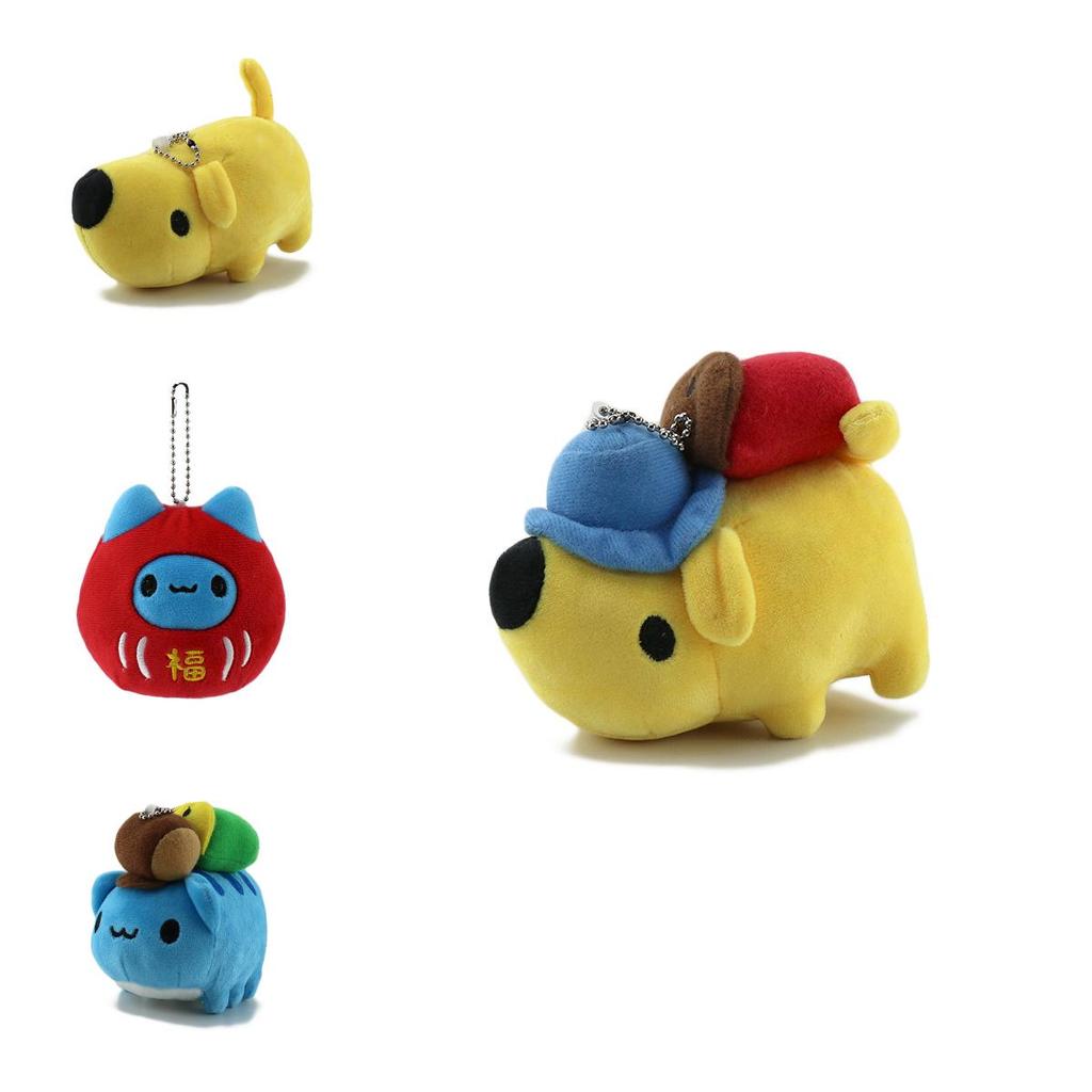 Adorable Cat Insect Plush Keychain Cute Cartoon Wobbly Doll Gift Bag Decoration