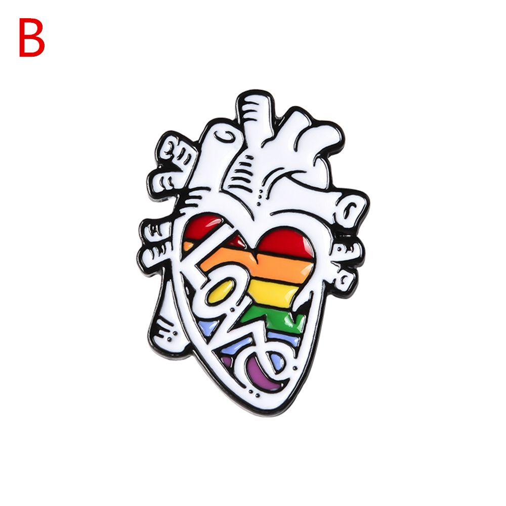Dripping Oil Cartoon Bag Accessories Clothes Lapel Pin Brain Lung Brooch Enamel Pins Anatomy Heart