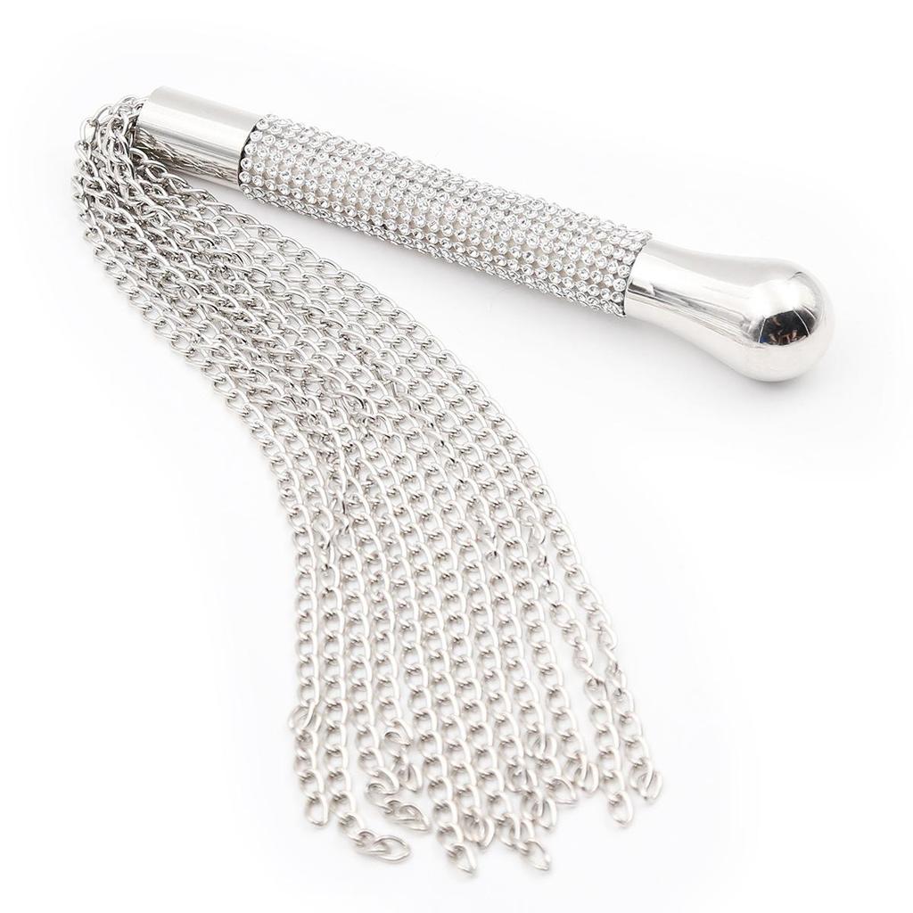 VaHppy Adult sexual games products Whip Slap SM BDSM Diamond handle Weighted Iron chain beard Tassel sex toys for Couple
