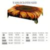 Vibrant Sunflower Pattern Tablecloth - Easy-Clean PolyestPicnic Accessorieser, Perfect for Picnics, Camping, Weddings, Parties, Christmas