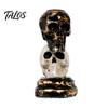 Candle Holder with Halloween Theme Stacked Skull Holder, Pillar Stand, Retro Spooky Tealight for Gothic Home Indoor Table Decor Decorative