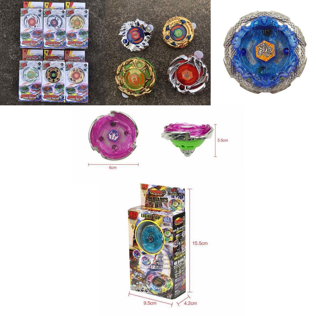 Vibrant 4d/6d Metal Fusion Masters Beyblade With Illuminating Led Light Top