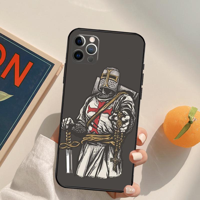 

Templar Knight Funda Case For iPhone 16 Pro Max 14 11 12 13 15 Pro Max Mini XR 16e 15 16 Plus Phone Cover iPhone 14Pro MAX